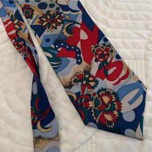 Vintage Strathmore Colorful Abstract Floral Silk Men’s Neck Tie